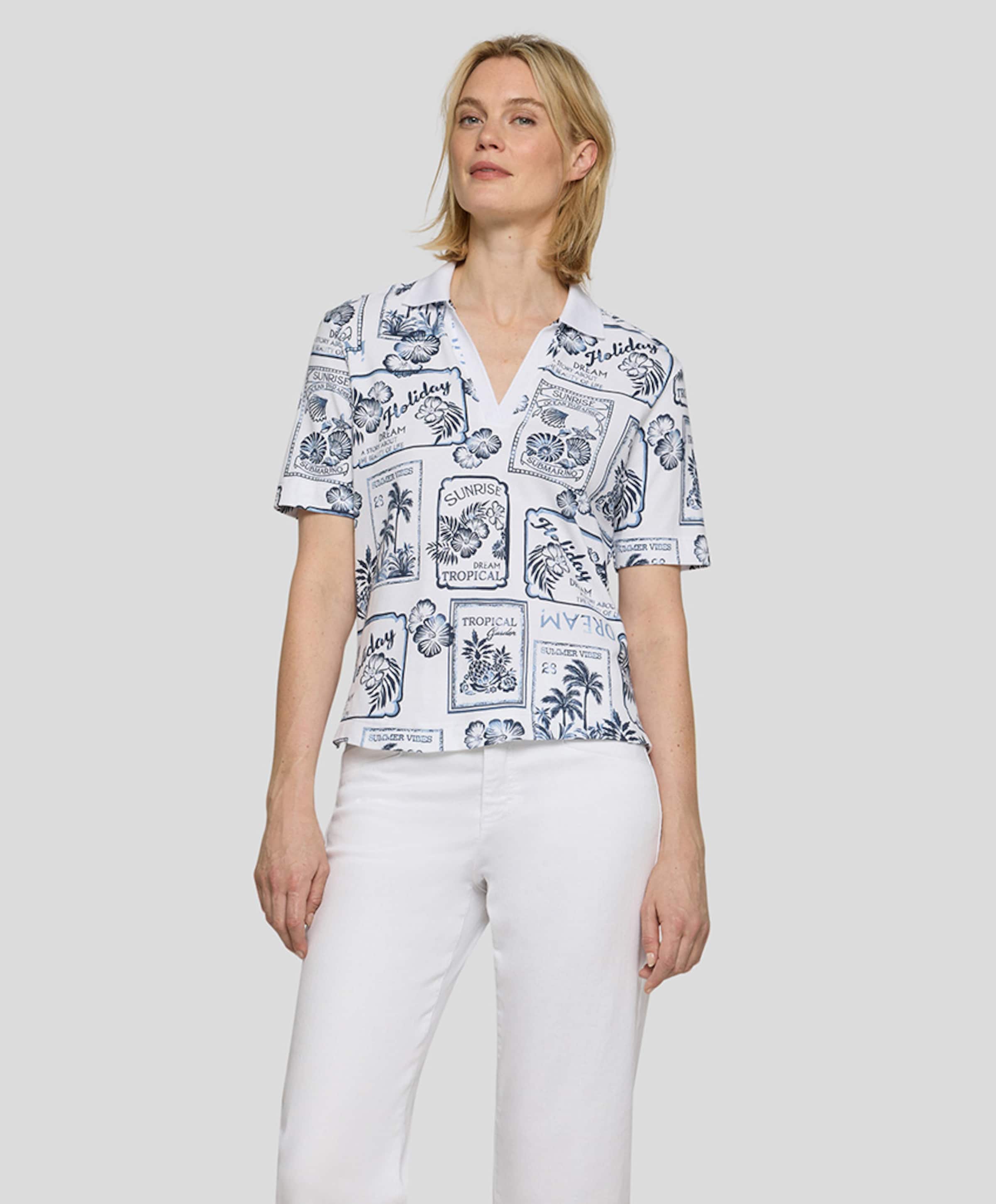 Rabe Dames polo blauw