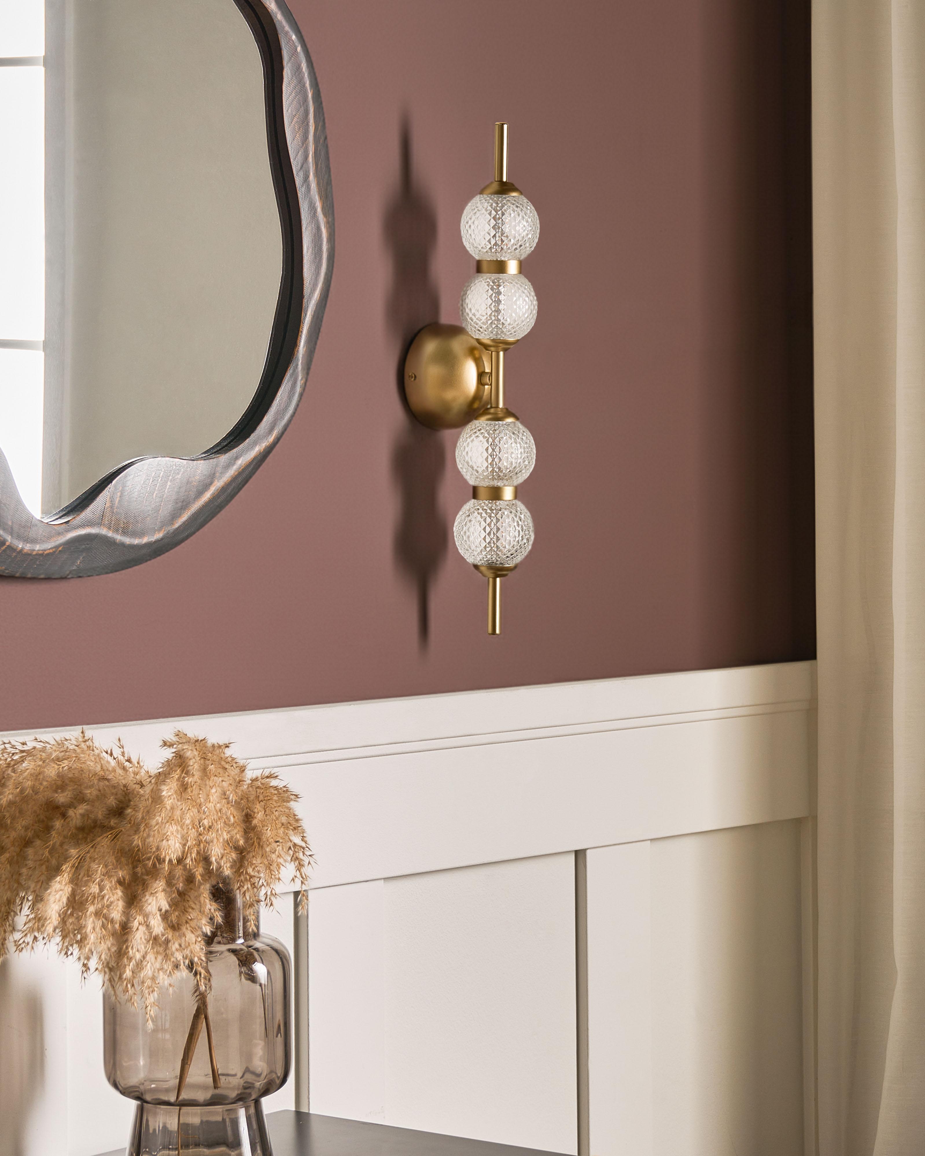 LED wandlamp ARAS Glas Goud