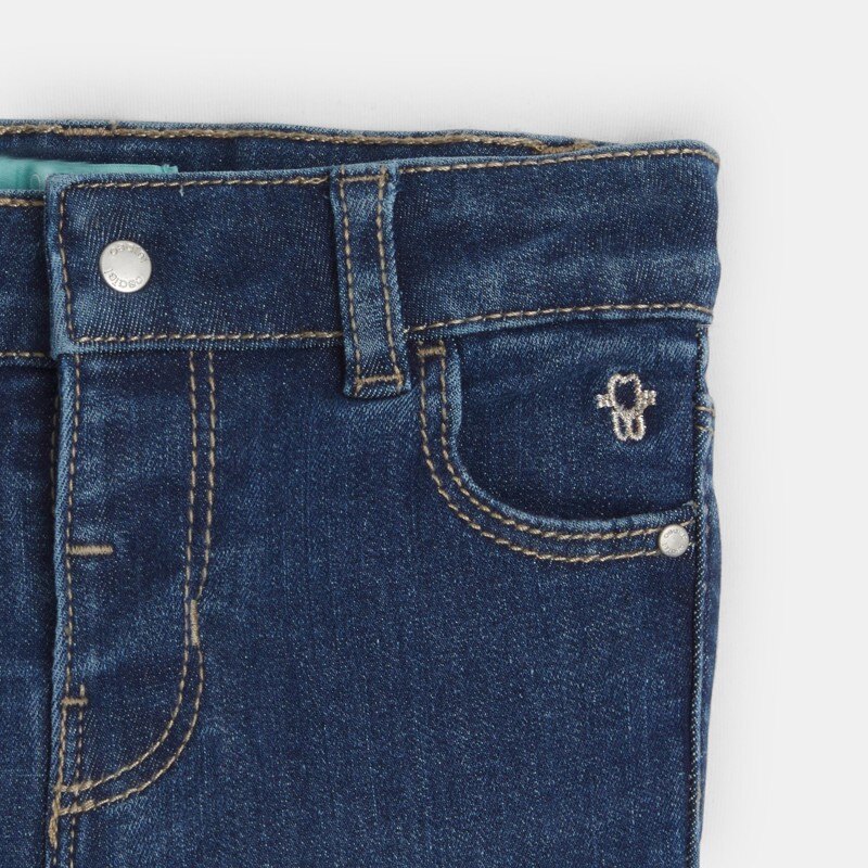 Jean denim élasthanne bébé fille Bleu