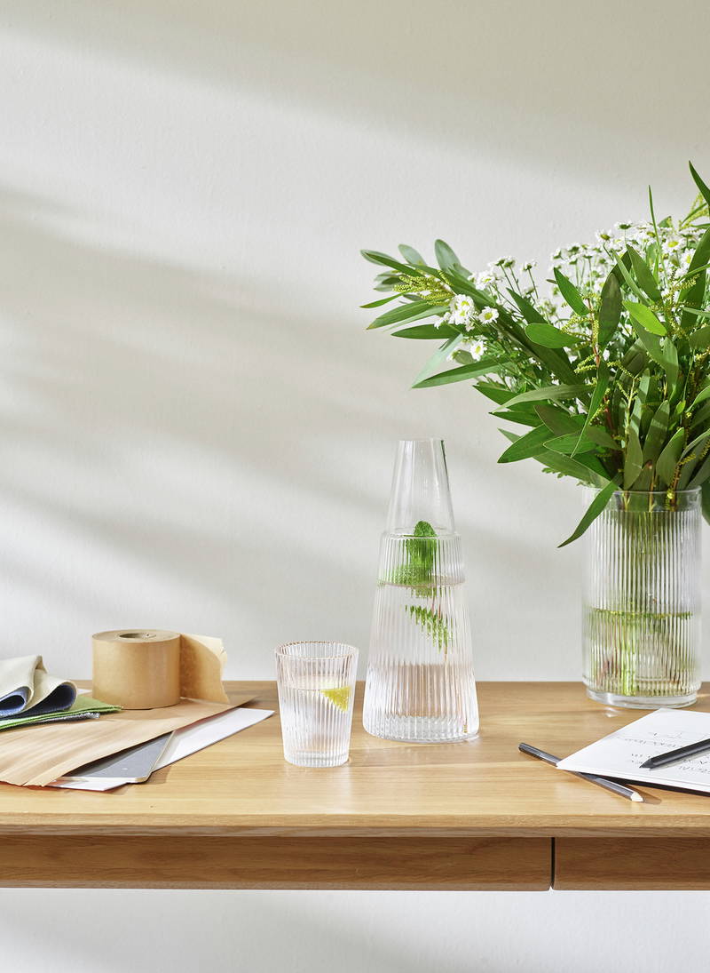 Stelton Karaffe 1l inkl. Glas PILASTRO