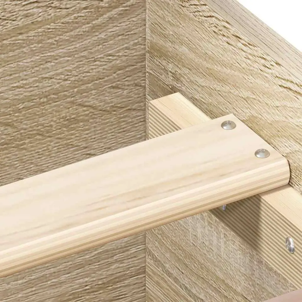 vidaXL - Bed frame met hoofd- en voeteneinde - sonoma eikenkleur - 140x200 cm