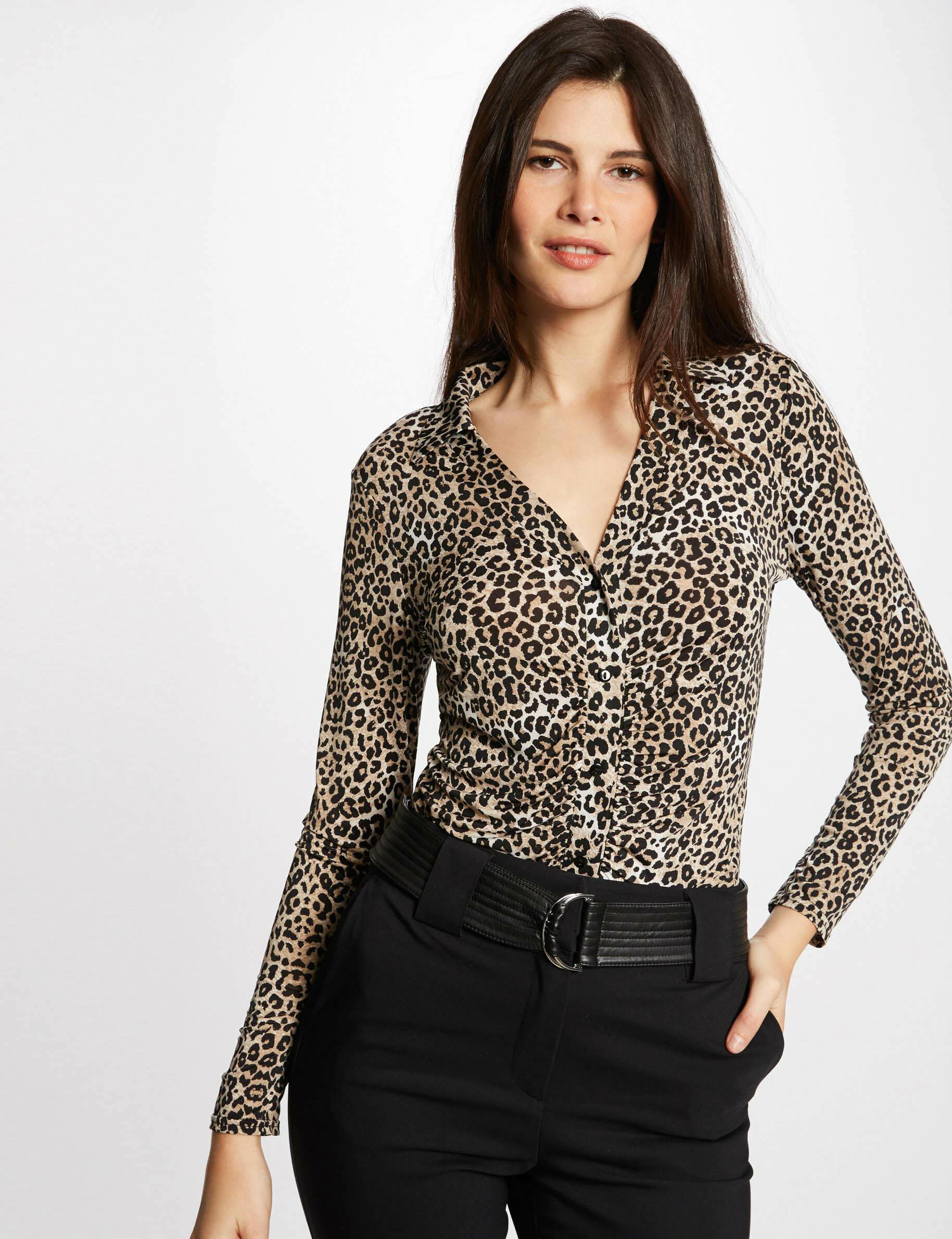 T-shirt manches longues imprimé multico femme - multico