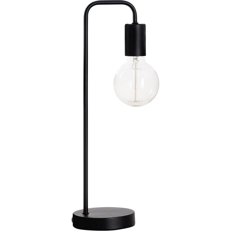 Atmosphera Tafellamp/bureaulamp Design Light - zwart - 46 cm