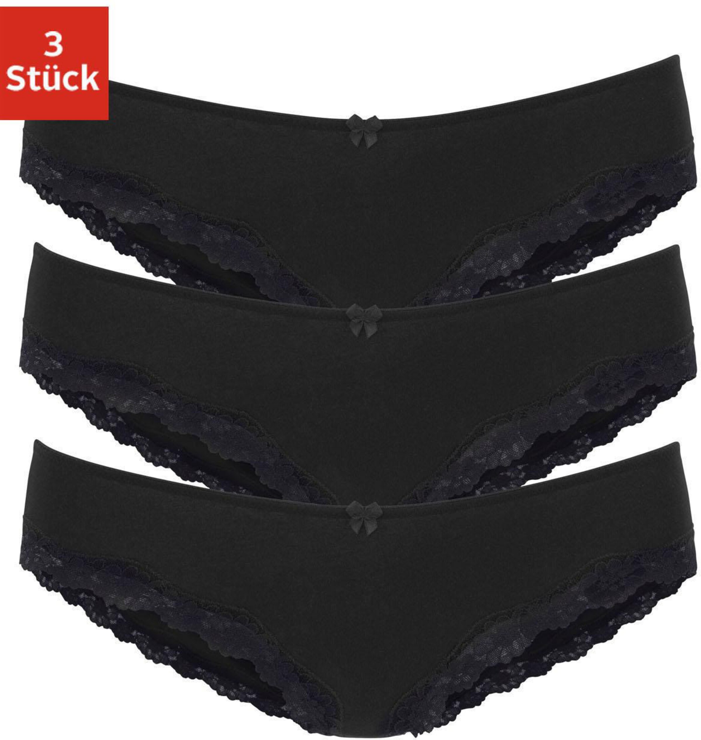 LASCANA Slip in schwarz