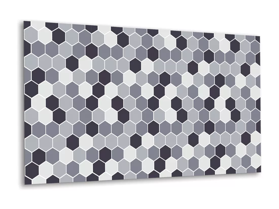 Panneaux muraux en vinyle, Planches en vinyle adhésives - 100x50 cm - Hexagones