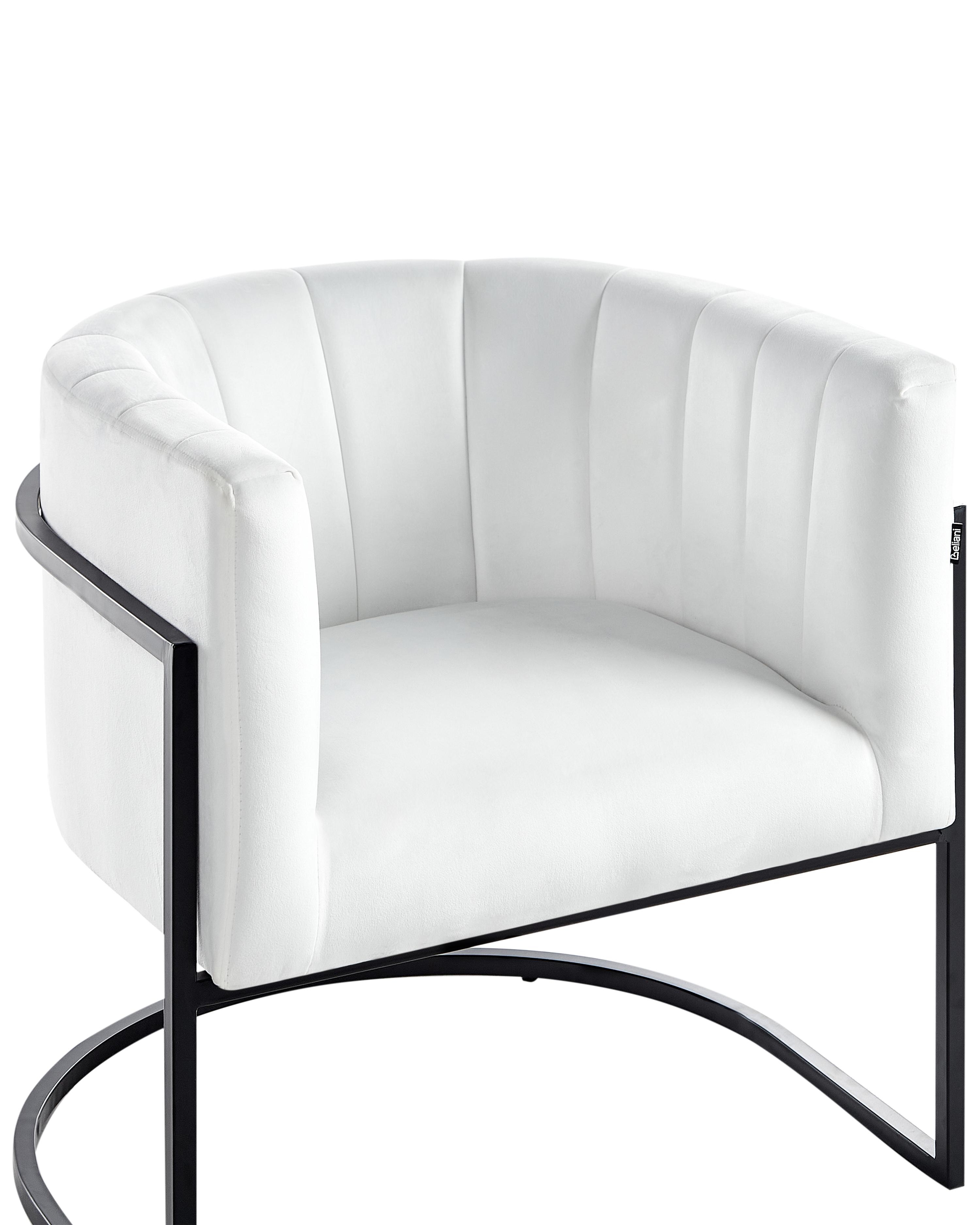 Fauteuil LARVIK II Fluweel Wit