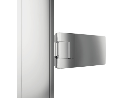Douchedeur met zijpaneel en draaideur SCHULTE TouraPlus ExpressPlus 80 x 80 cm, chroomprofiel, helder glas, vuilafstotende glascoating, deur rechtsdraaiend, zijpaneel linksdraaiend