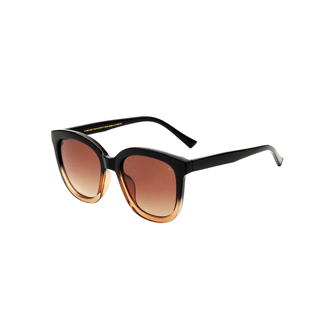 A. Kjærbede  Billy solbrille - Black/Brown Transparent