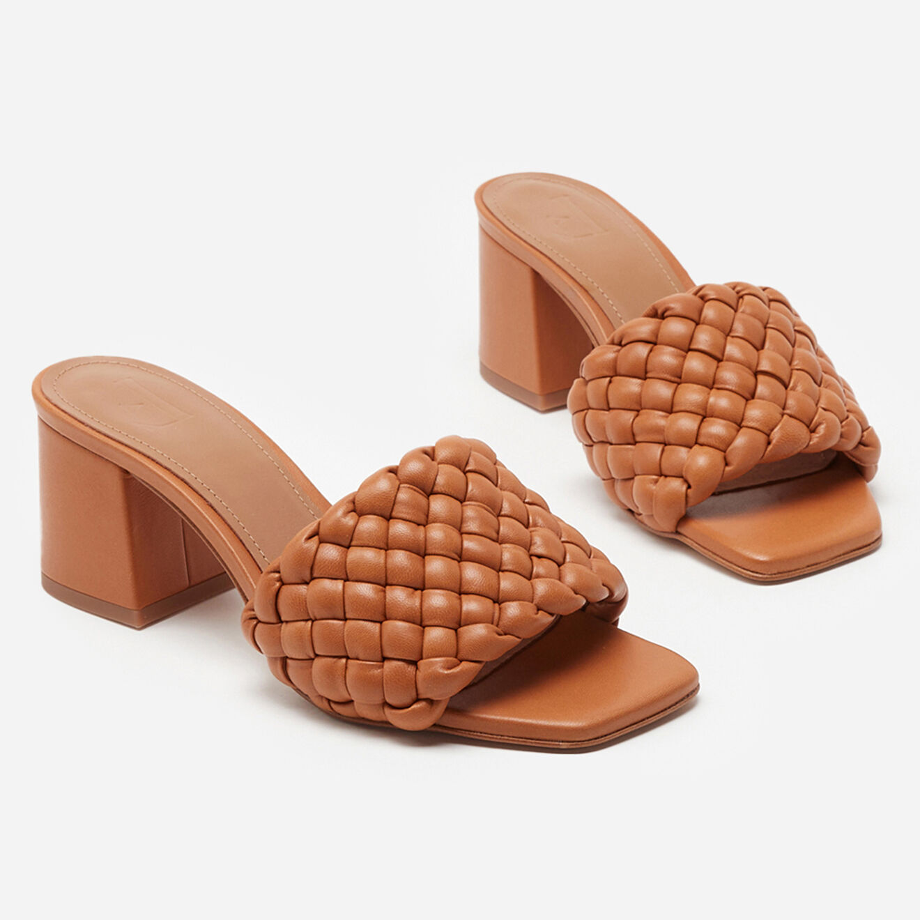 Flattered Mules en Cuir Odessa cognac - Talon 5.5 cm