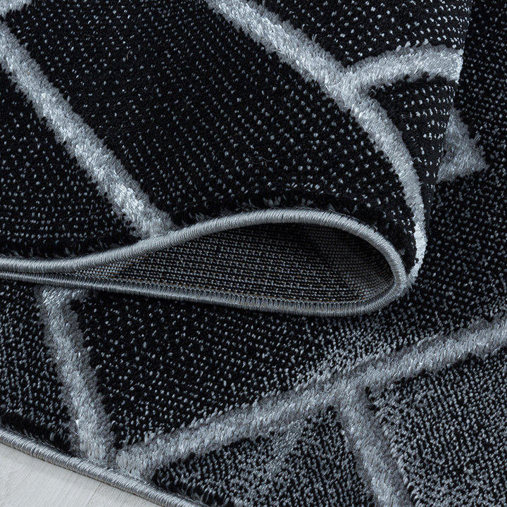 Modern vloerkleed - Marble Pattern Antraciet/Zilver | Topper