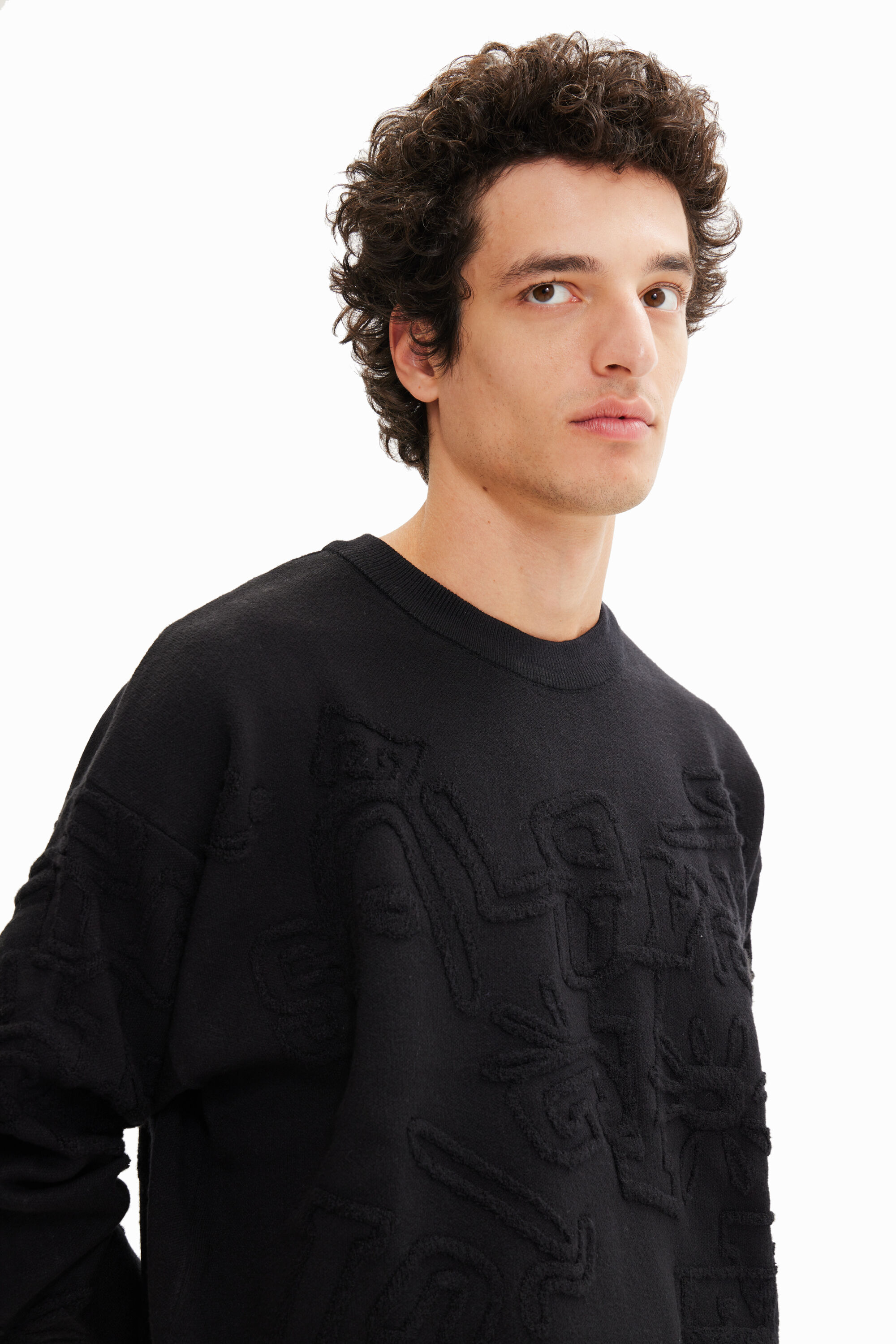 Pull loose effet tissu éponge