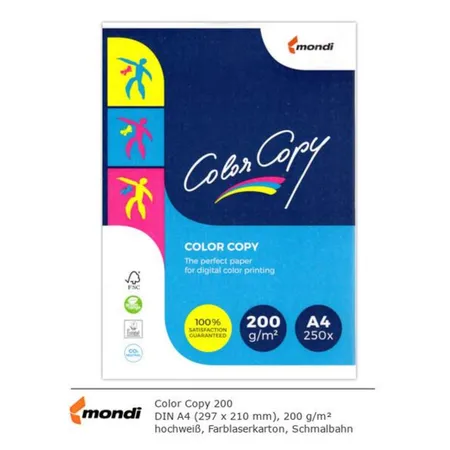 Mondi Color Copy 200, Farblaserpapier, DIN A4, weiß, 200 g/m²