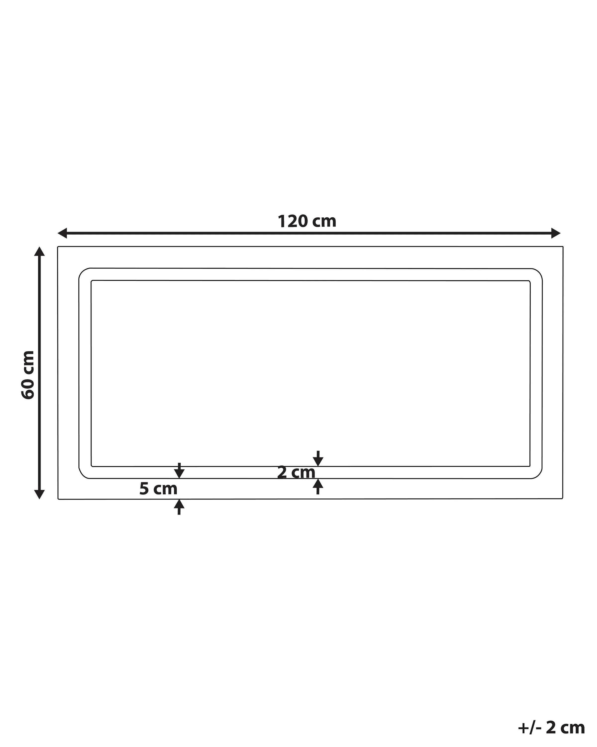 LED badkamerspiegel BENOUVILLE 120 cm 60 cm Zilver