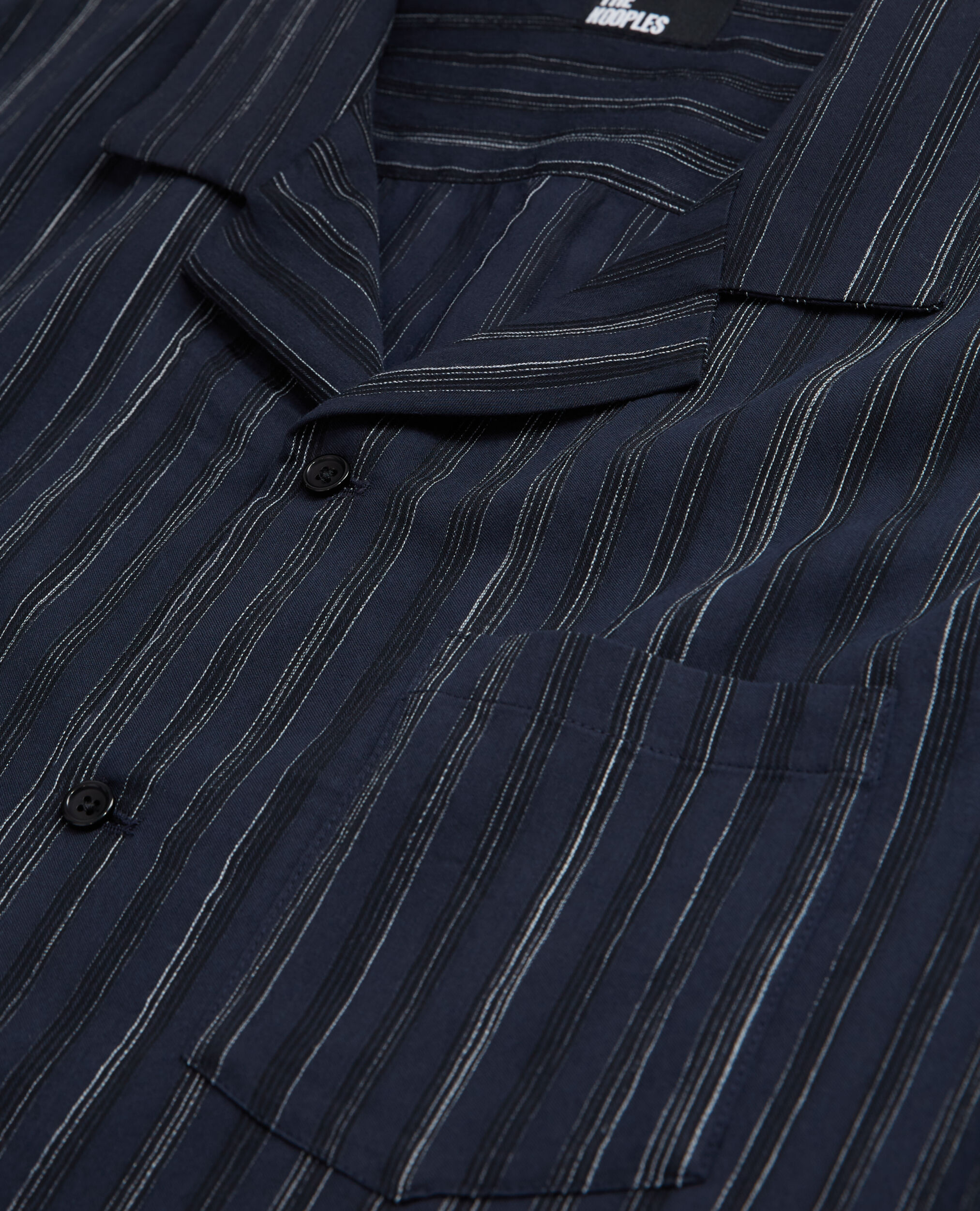 Chemise à rayures bleu marine