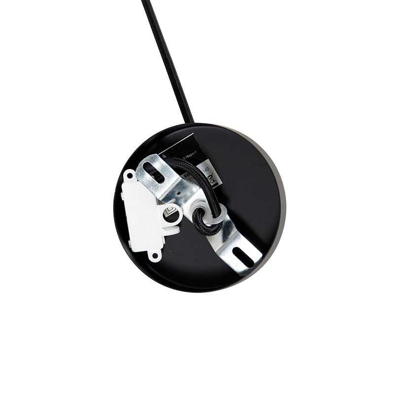 Moderne ronde hanglamp zwart met goud 3-laags - Titus