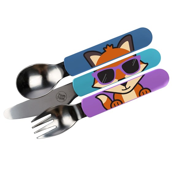 Lot de 3 couverts puzzle avec étui