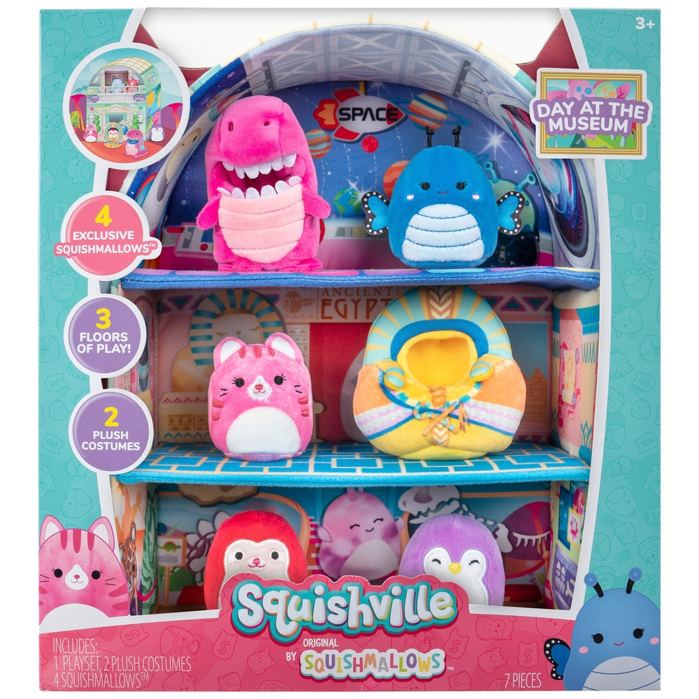 Squishville von Original Squishmallows – Tag im Museum – Großes Spielset