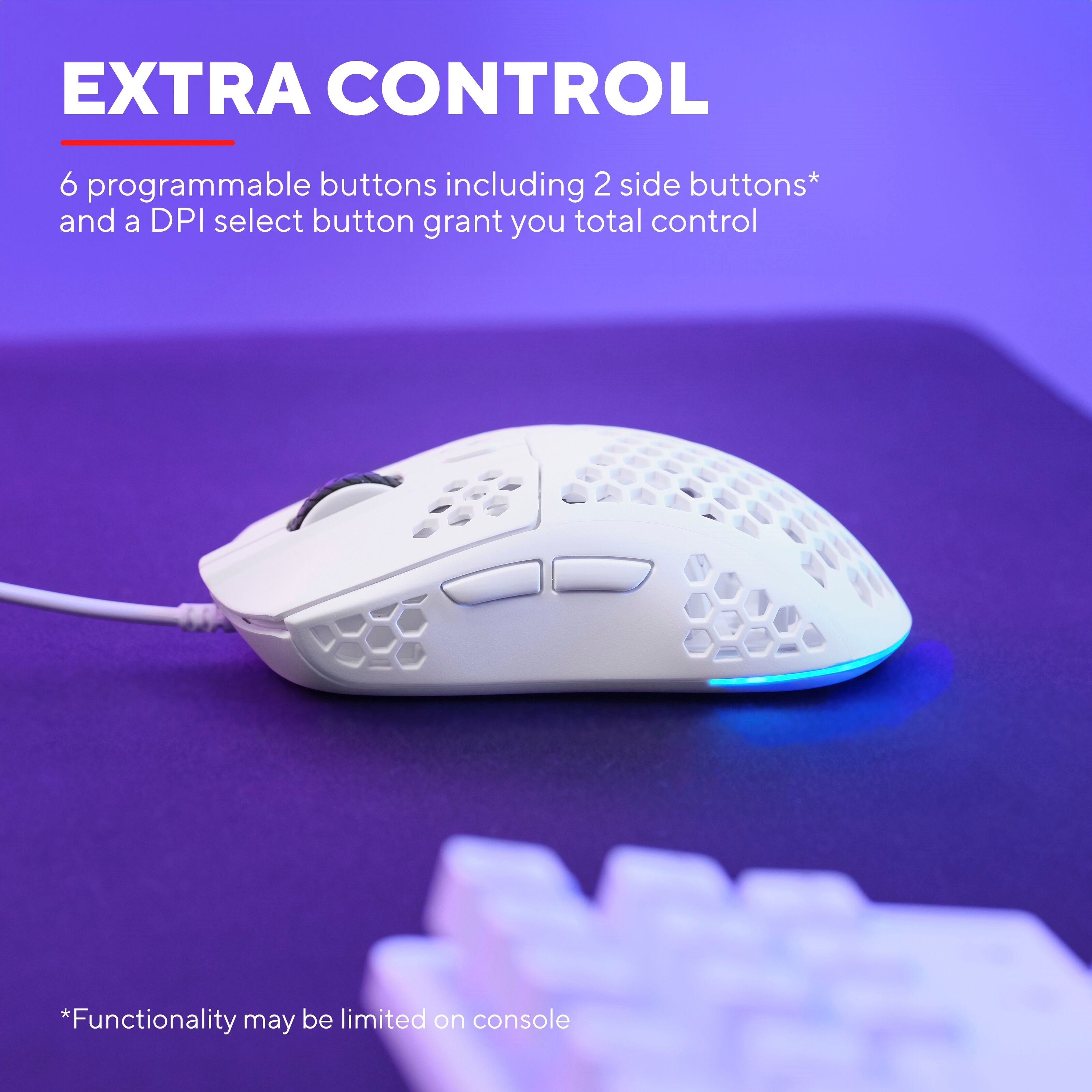 Trust GXT928 Helox Ultra-lightweight Gaming Mouse Hvit
