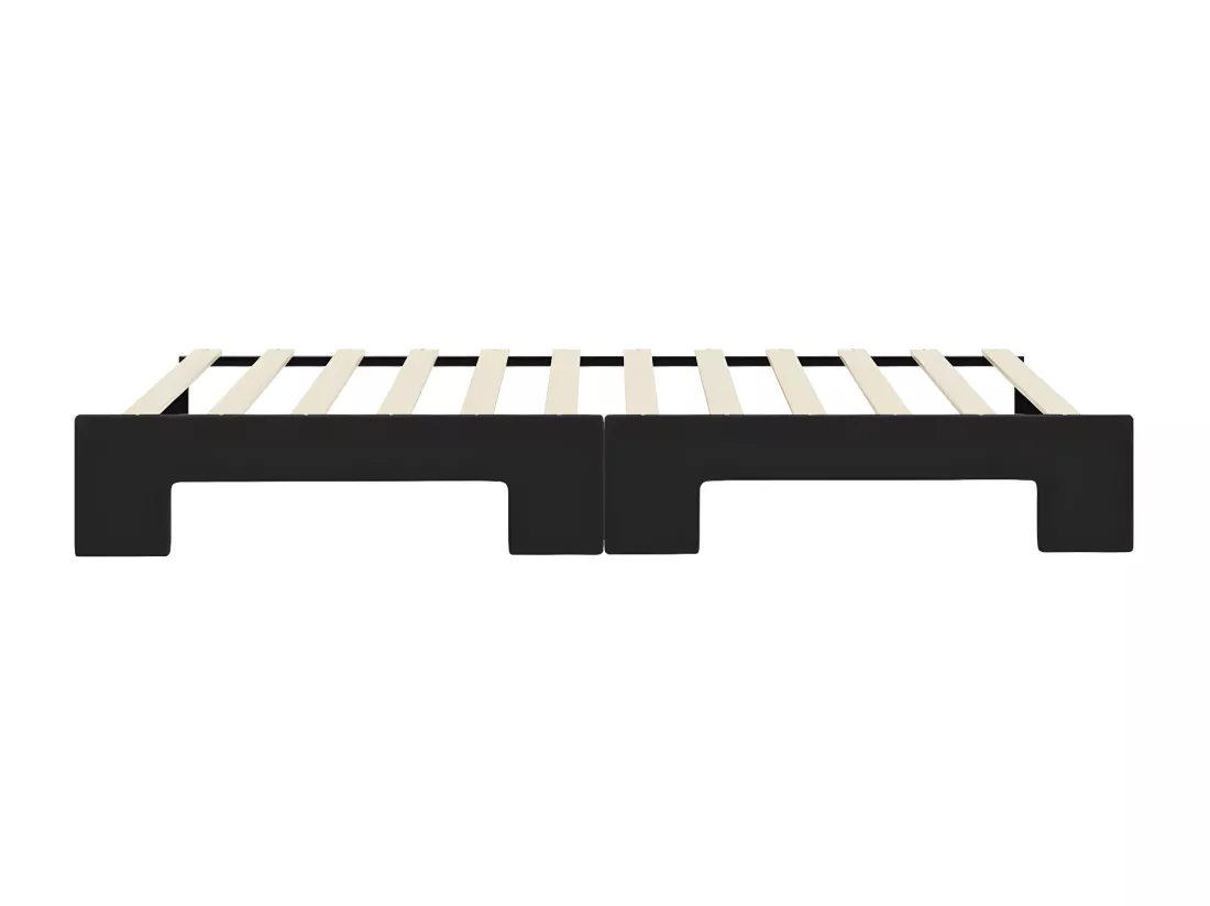 Lit de jour avec lit gigogne noir 100x200 cm velours