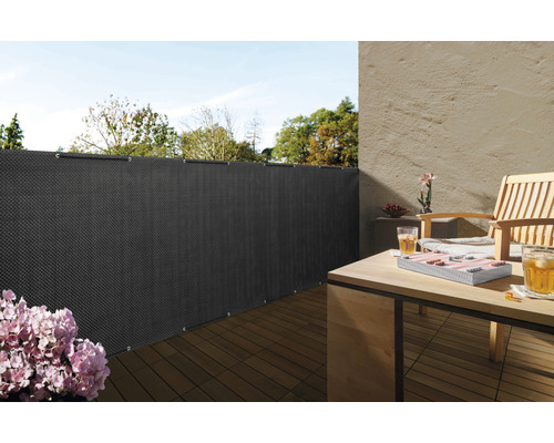 Konsta privacyschermmat, PVC-weefsel 850 g/m², 3 x 0,9 m, zwart