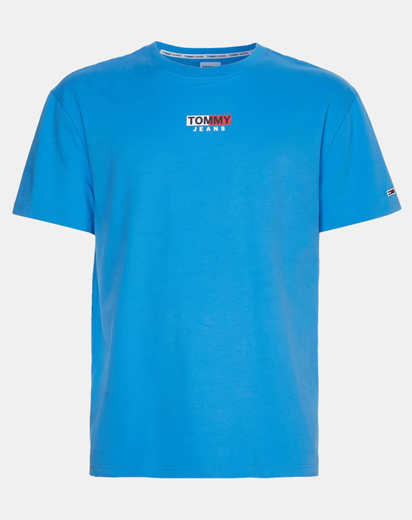 Tommy Jeans T-Shirt Peached Entry Flag bleu