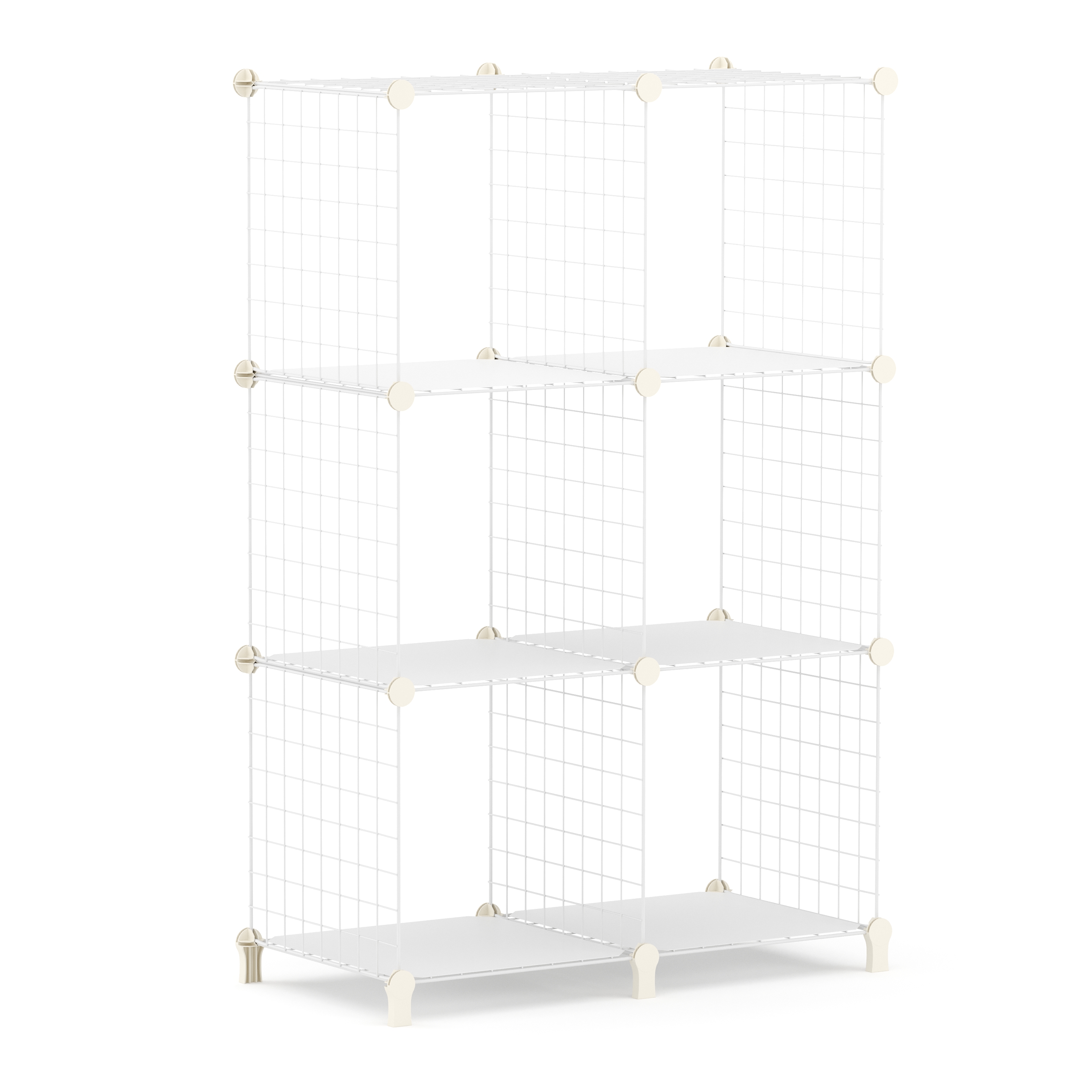 Regal Metall 6 Fächer 74 x 38 x 113 cm weiss