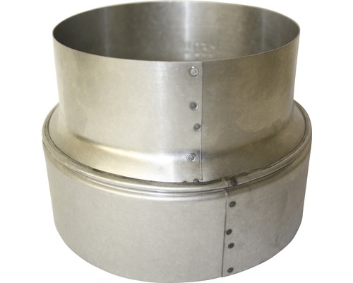 Bertrams kachelpijpverlenging Ø 100-120 mm vuurgealuminiseerd zilver