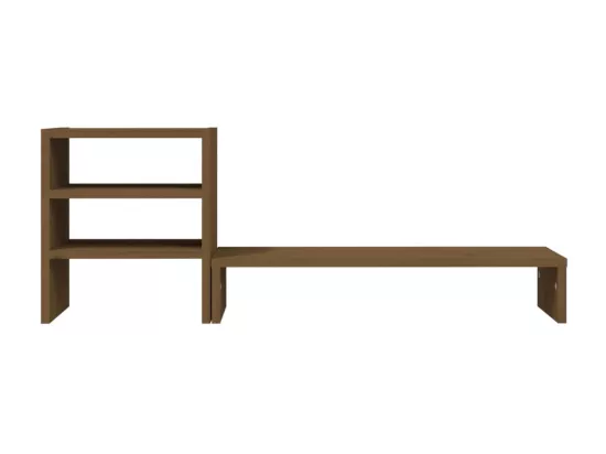 Support de moniteur Marron miel 81x20x30 cm Bois de pin solide