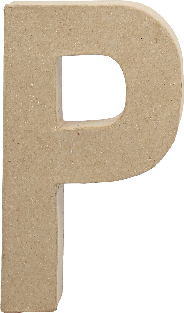 Bogstav - P - H 20,5 CM - B 11,4 CM - Tykkelse 2,5 CM - 1 Stk