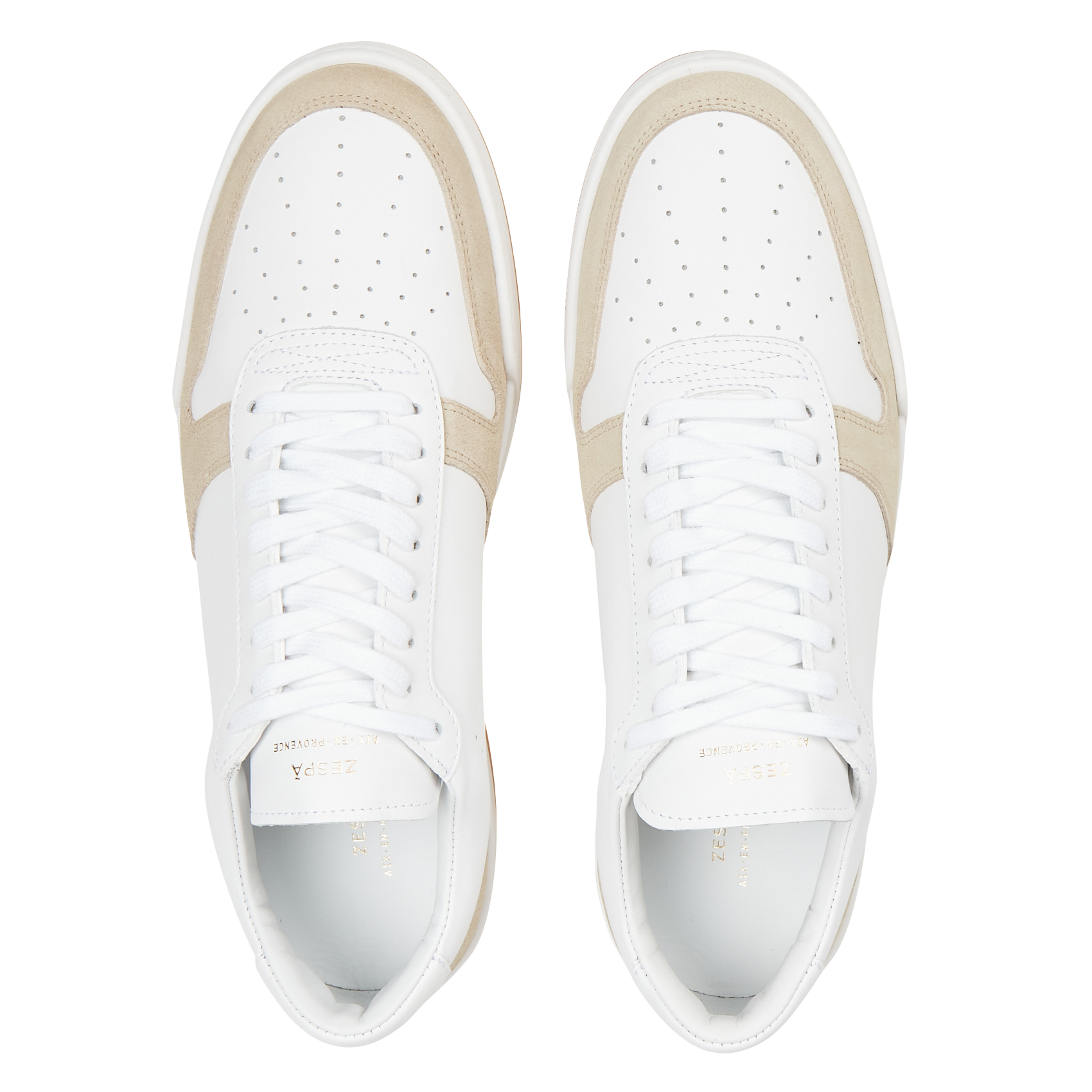 Baskets basses en cuir| Beige