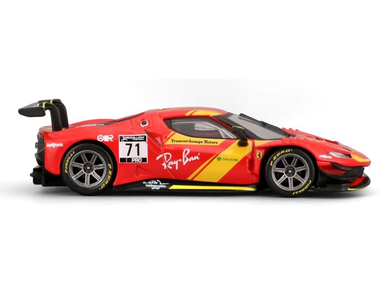 BBurago Ferrari Racing 296 GT3 2023 Rot 1:43 Sammlermodell im Massstab 1:43