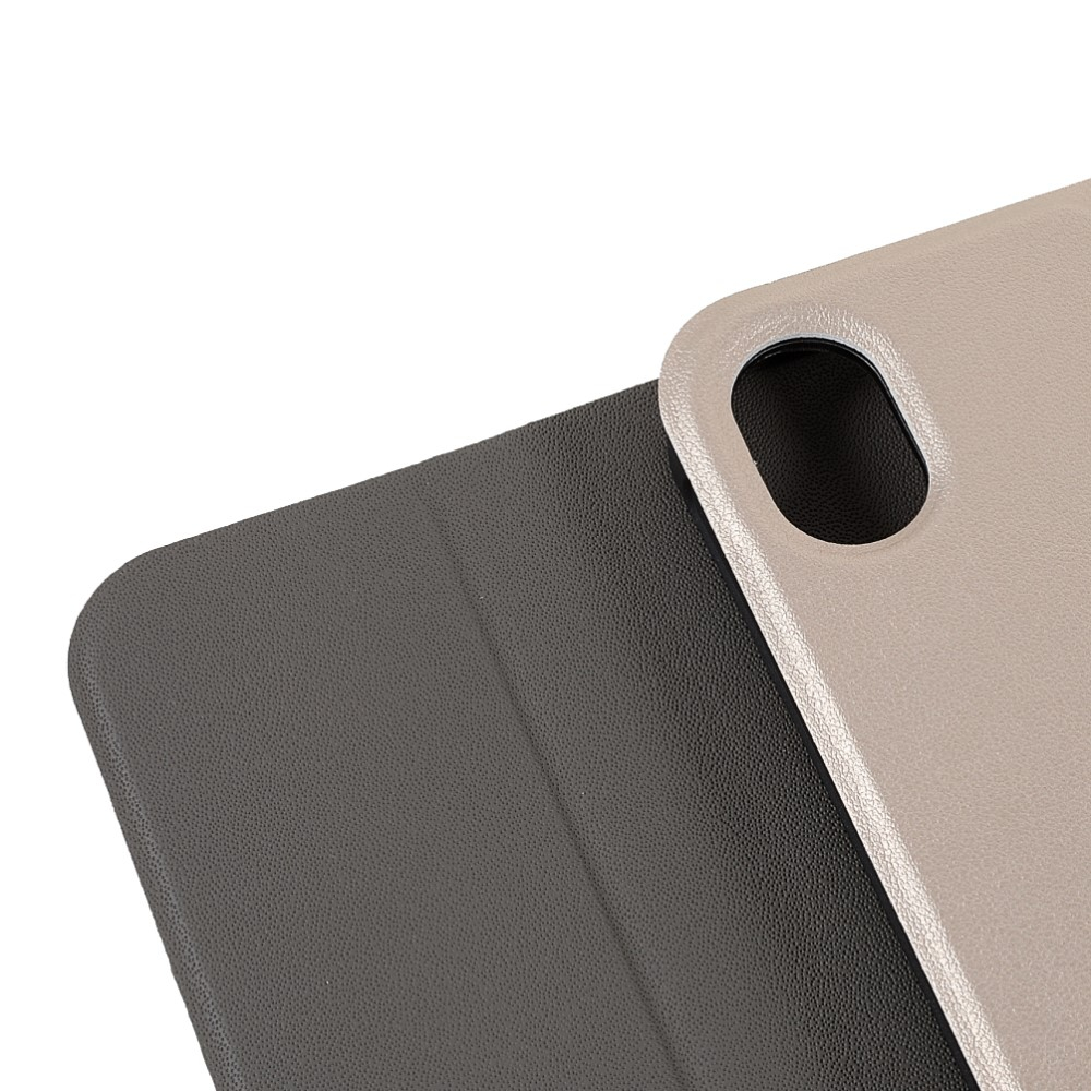 iPad Mini 7 (2024) / Mini 6 (2021) Leder Tasche Magnet Bluetooth Tastatur Abnehmbar (QWERTY) - Gold
