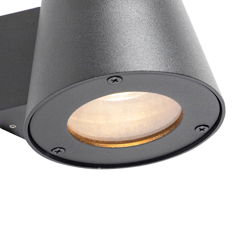 Moderne buitenwandlamp, zwart, IP44 - Skittle
