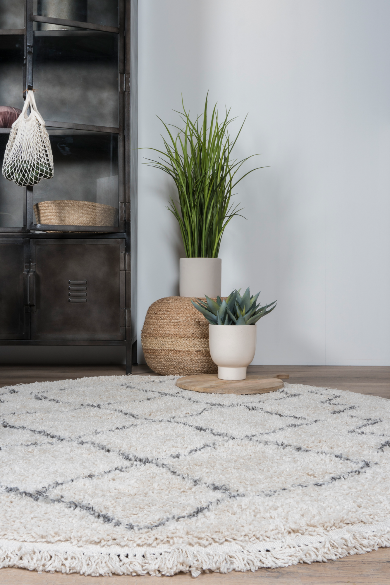 Rond vloerkleed Marrakesh cream ø80