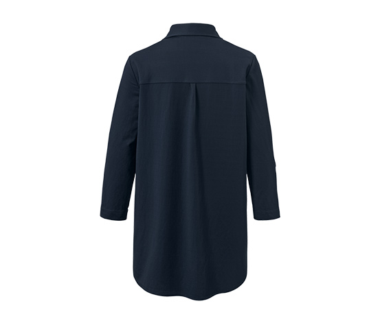 Piqué-Jerseybluse, dunkelblau