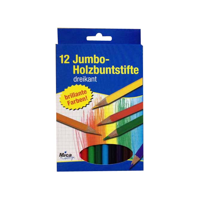 12 dreieckige Jumbo-Buntstifte - Mica College