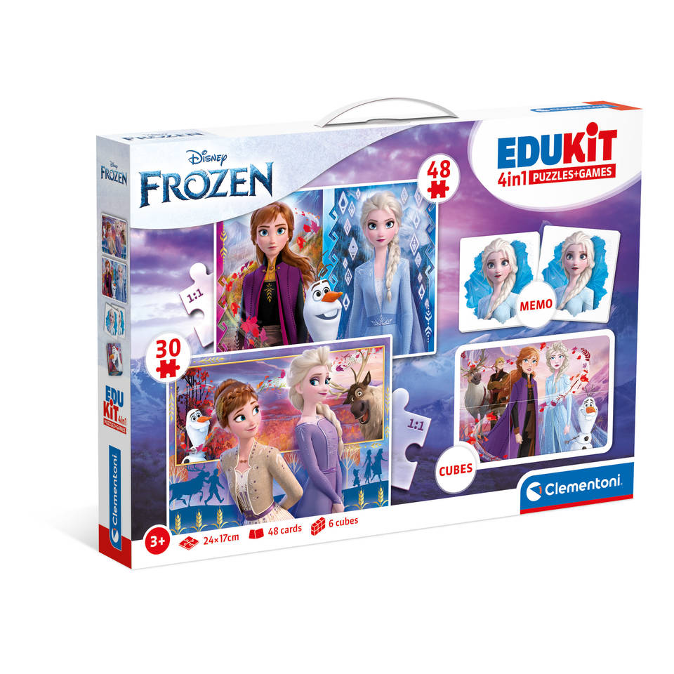 Clementoni Edukit Disney Frozen 4-in-1 puzzel- + spellenset