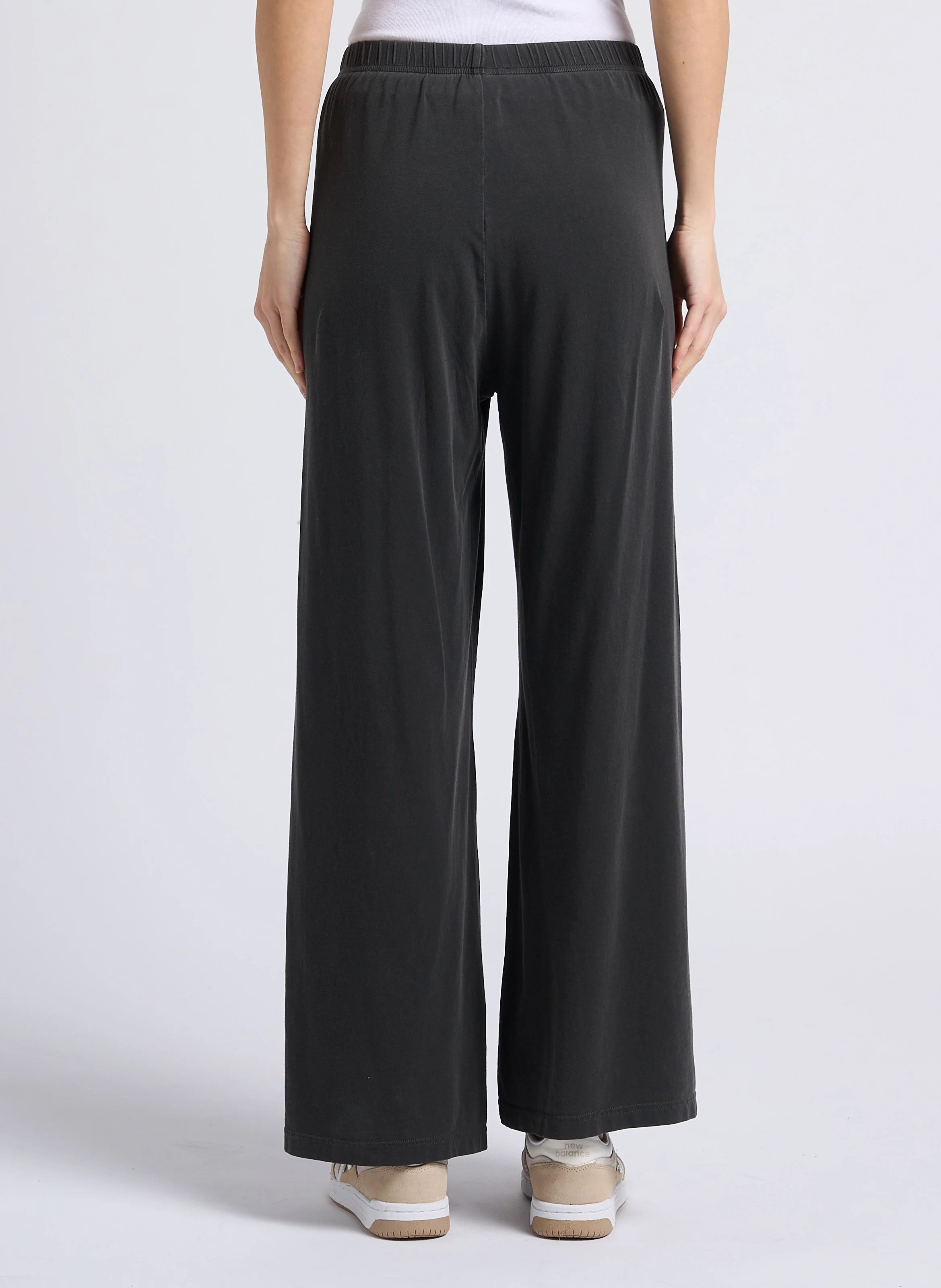 PYMAZ - Jogging large taille haute en coton mélangé | Gris