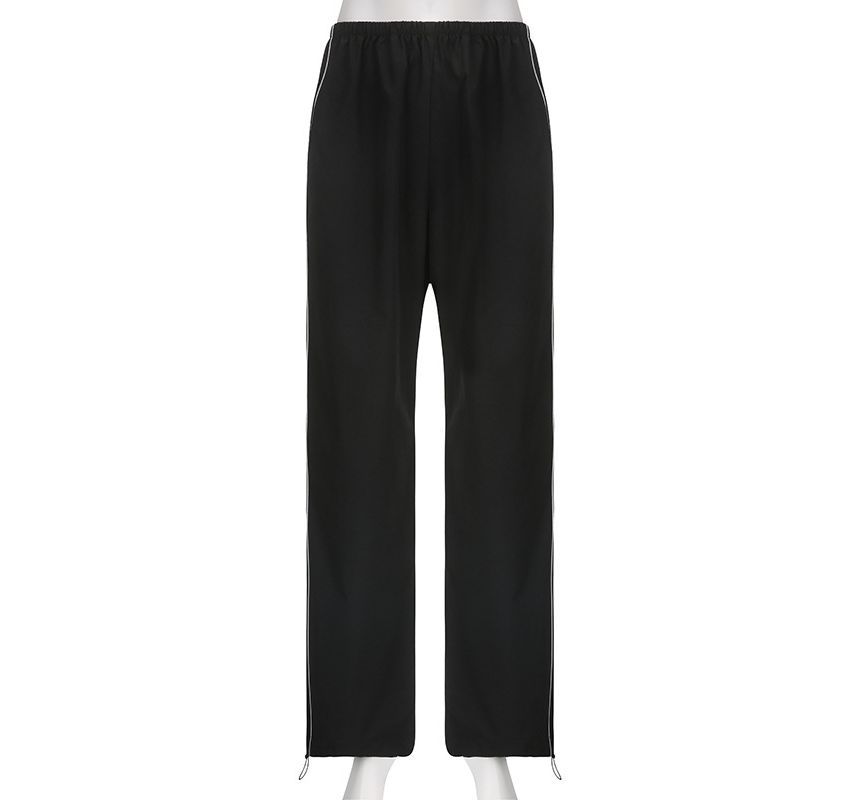 Trisica - Gestreepte joggingbroek met elastische taille en wijde pijpen