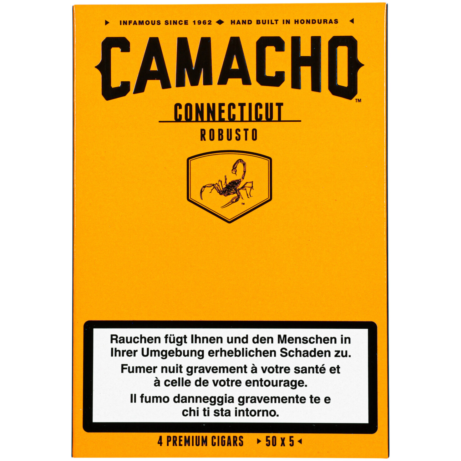 Camacho Connecticut Robusto Cello Zigarren 4 Stück
