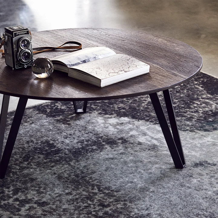 Muubs - Space Couchtisch Ø 90 cm, Eiche geräuchert