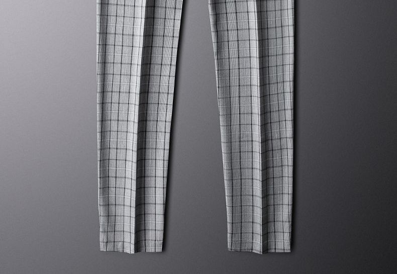 Andrei - Geruite rechte broek met cropped pijpen