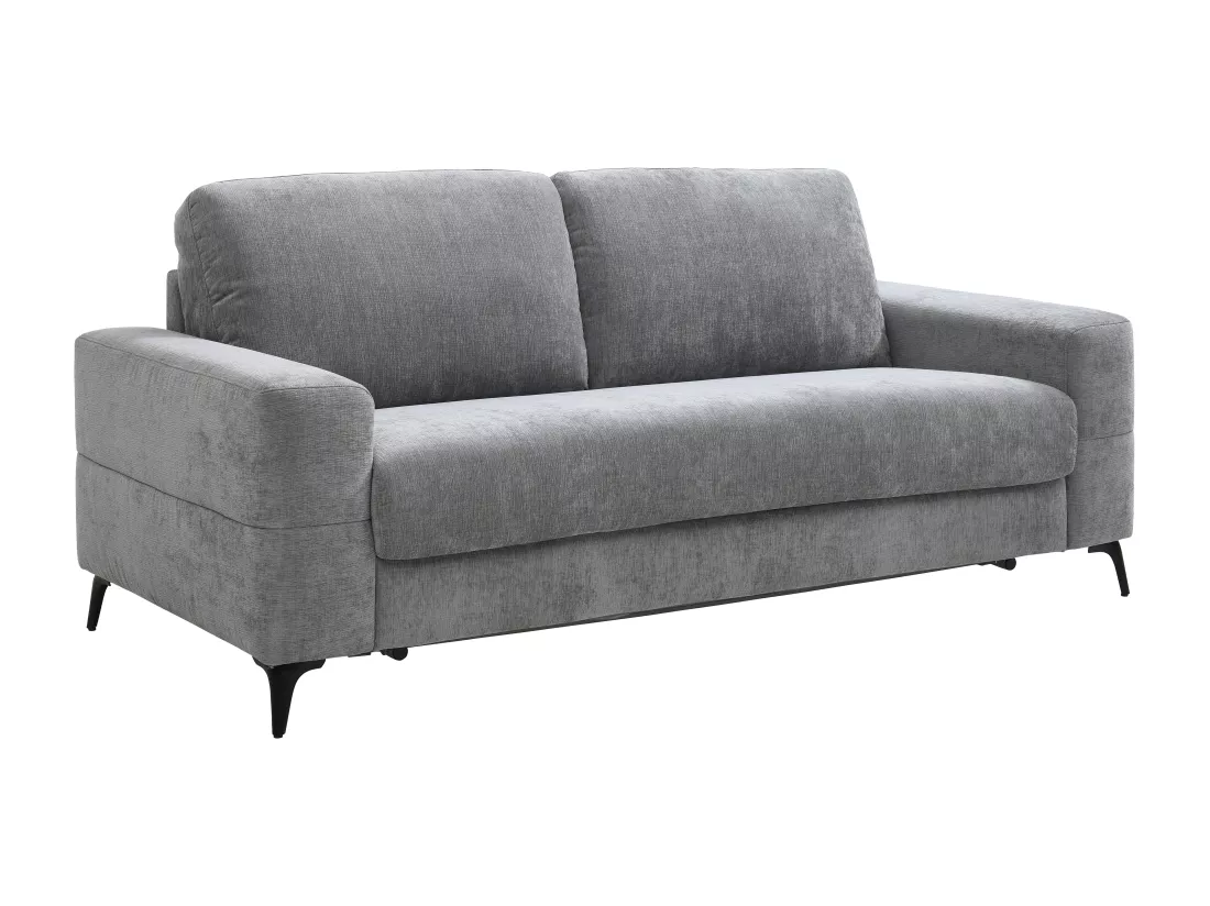 Canapé 3 places convertible express en tissu gris DUJARDA