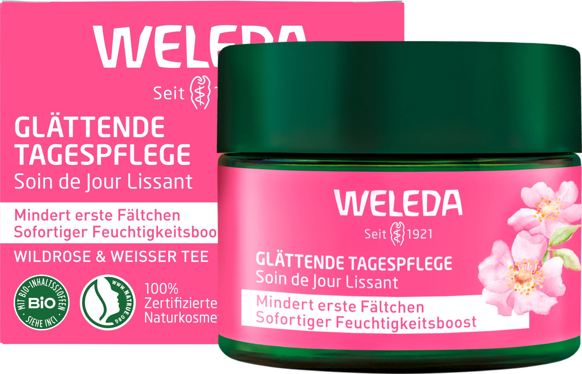 Weleda Tagespflege glättend Wildrose & weisser Tee Topf 40 ml