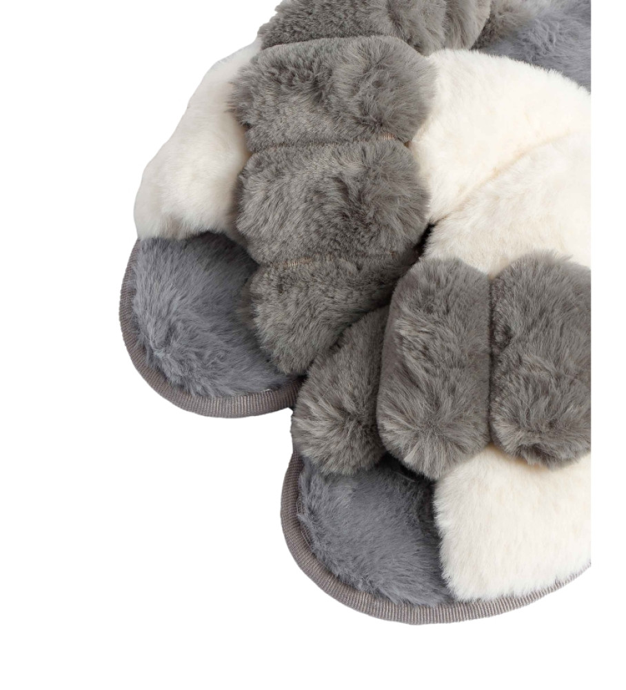 Chinelo Admas Two-Tone Cross Cinza