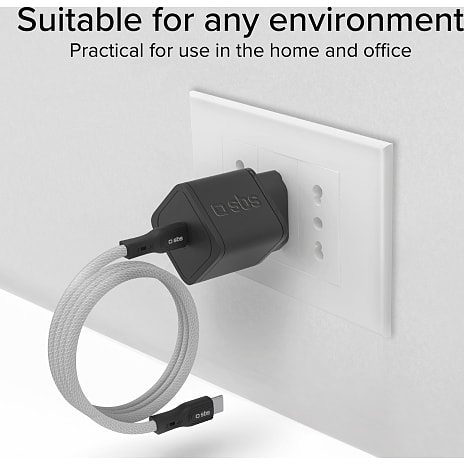 SBS magnetisk USB-C kabel 1 meter - grå