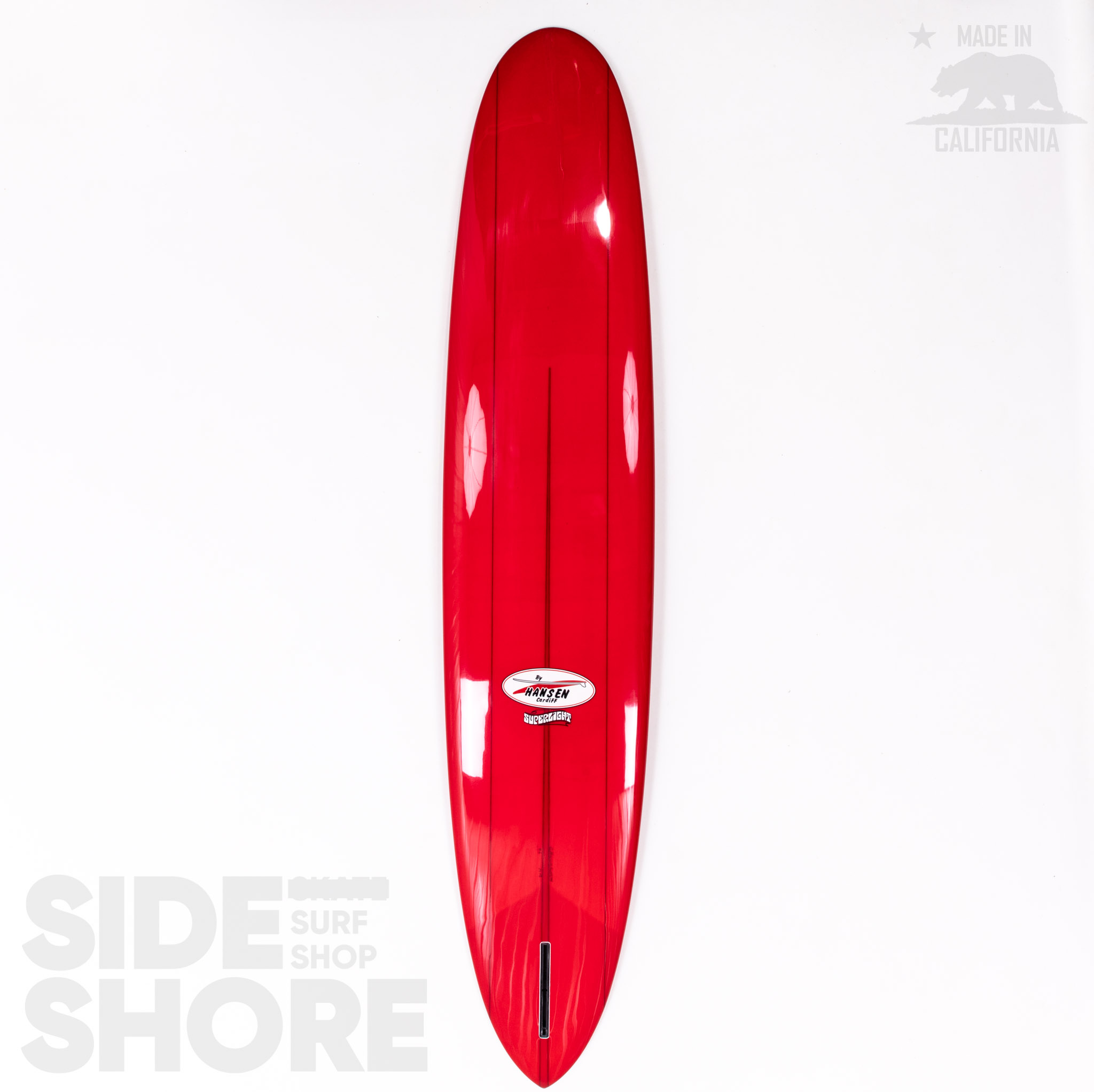 Hansen Surfboards Superlight - Tint Red   Polish - 9'8 x 22 7/8