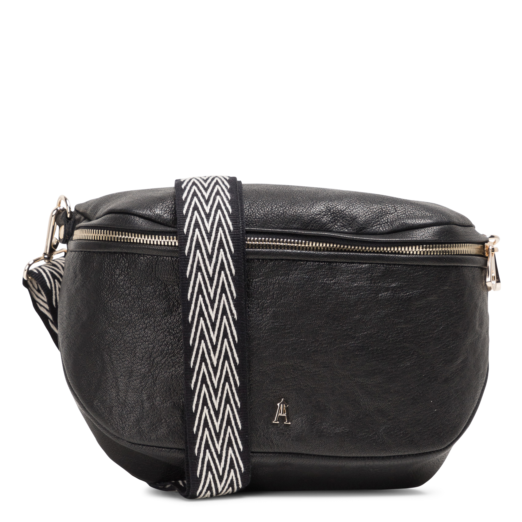 BIG BANANE - Sac banane en cuir d'agneau | Noir