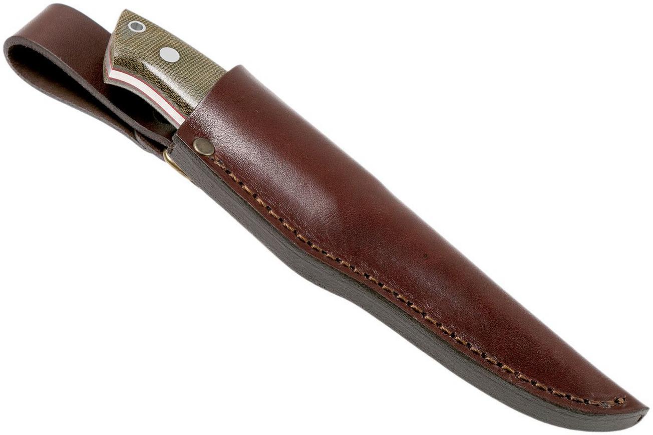 Brisa Trapper 95 - Elmax Scandi - Green Canvas Micarta - 2091