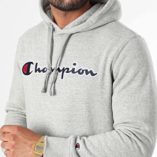 Sweat Capuche 217858 Gris Chiné